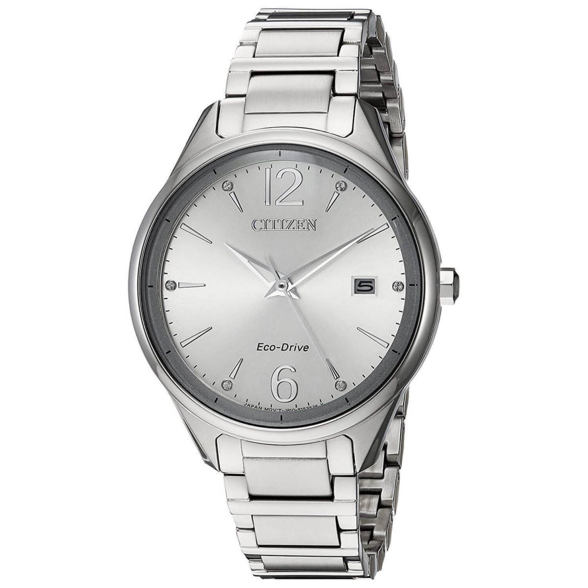 Citizen Chandler FE6100-59A Ladies 36.6mm Bracelet Watch - Dial: Silver, Band: Silver, Bezel: Silver