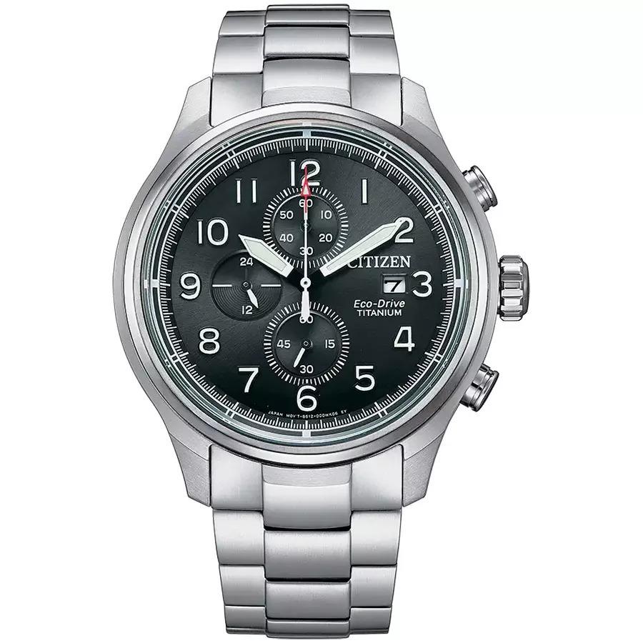 Citizen Titanium Sapphire Crystal Dial Eco-drive Date Men`s Watch CA0810-88X