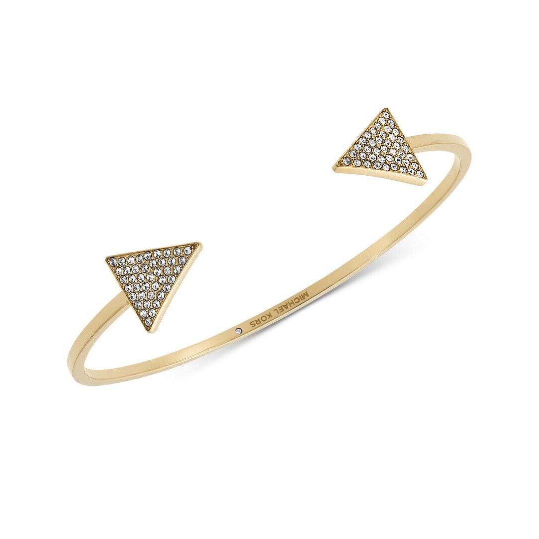 Michael Kors Brilliance Gold Tone Triangle Pave Bracelet 245