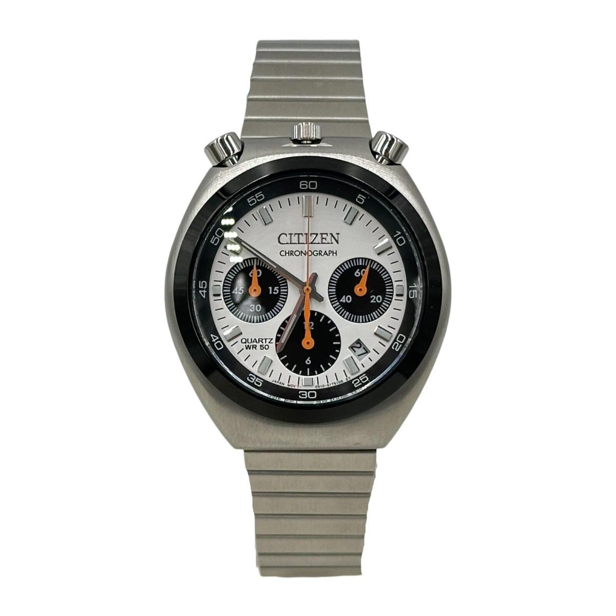 Citizen Bullhead Chronograph Stainless Steel Panda Tsuno Watch - AN3660-81A