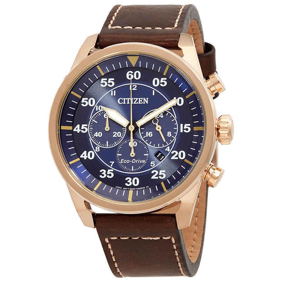 Citizen Avion Chronograph Eco-drive Blue Dial Men`s Watch CA4213-18L