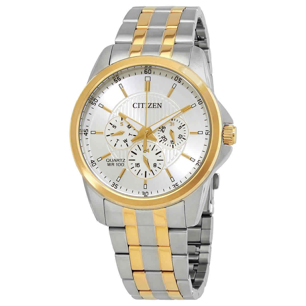 Citizen Quartz Silver Dial Two-tone Men`s Watch AG8346-51A