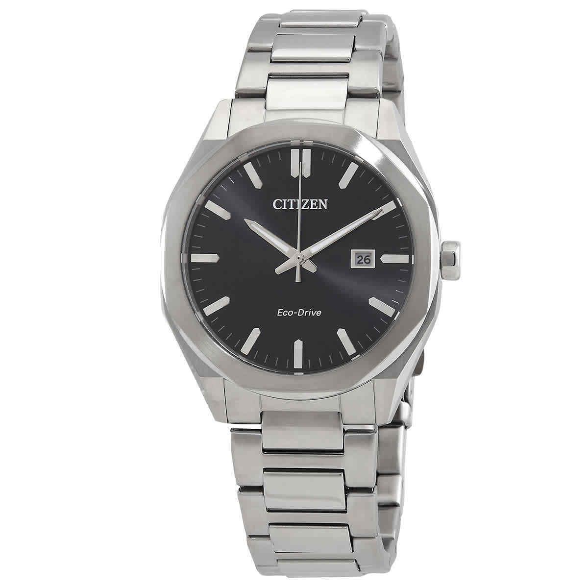 Citizen Eco-drive Black Dial Men`s Watch BM7600-81E