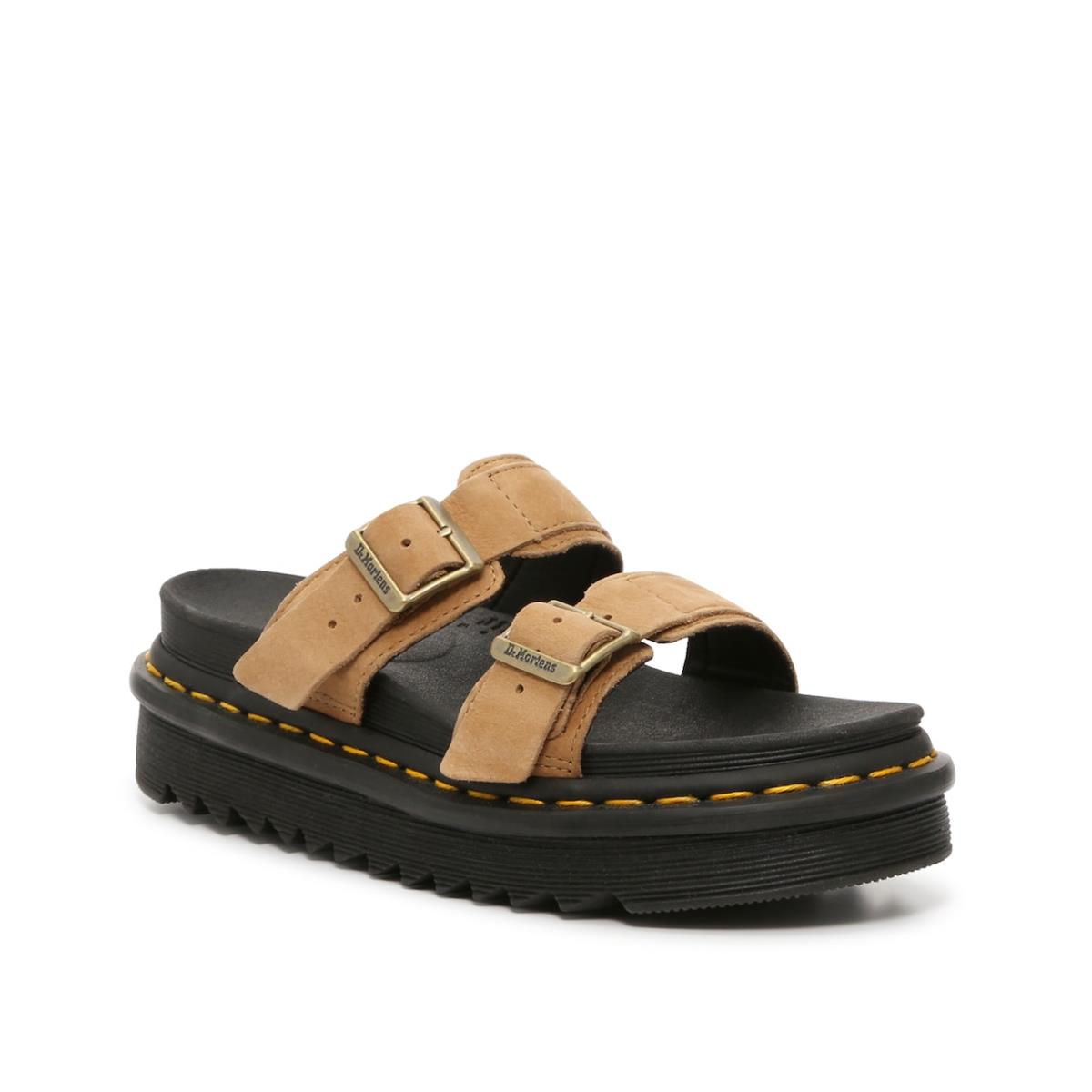 Woman`s Sandals Dr. Martens Myles Platform Sandal - Tan/Leather Lining