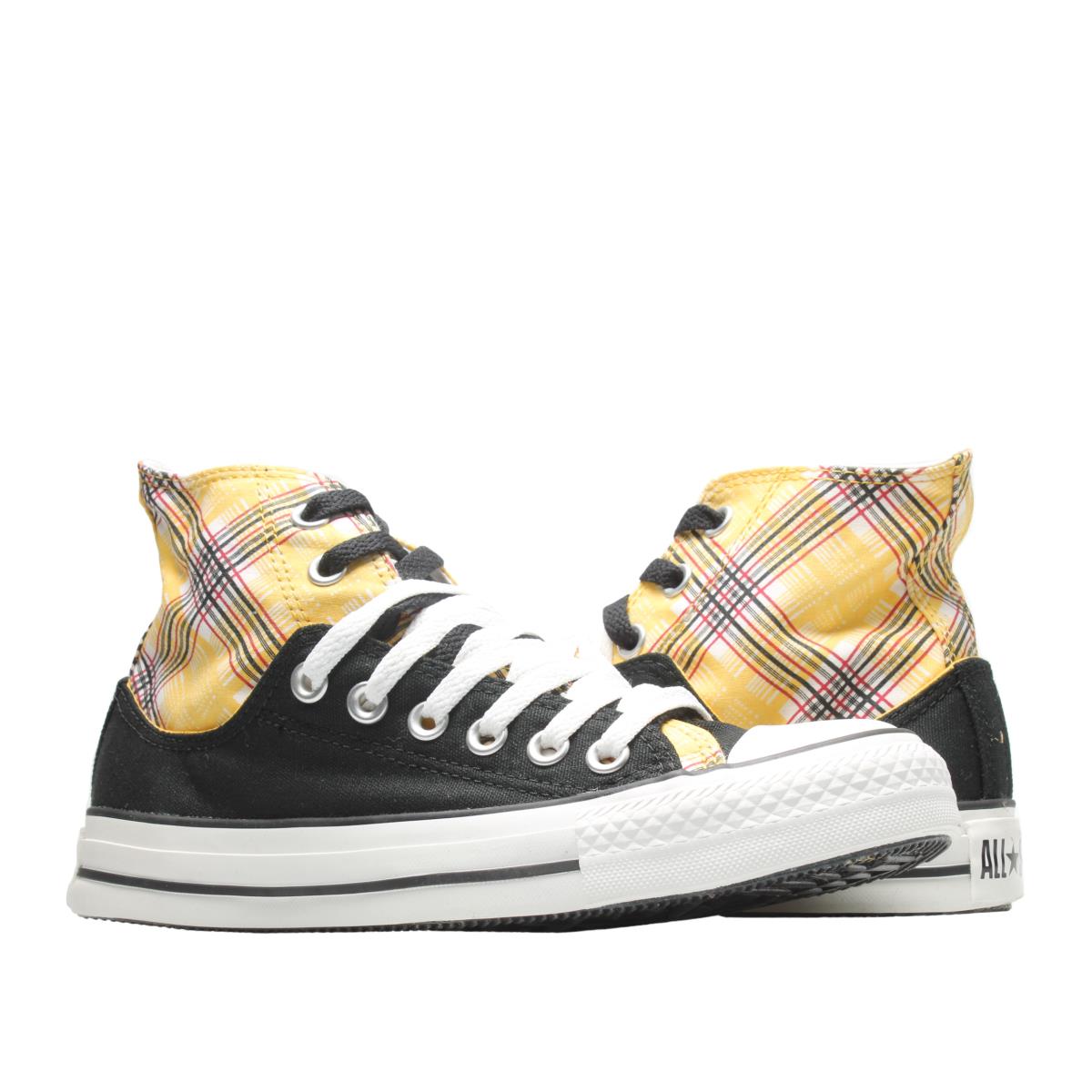 Converse Chuck Taylor All Star Layer Up Plaid Yellow/black Hi Sneakers 514109