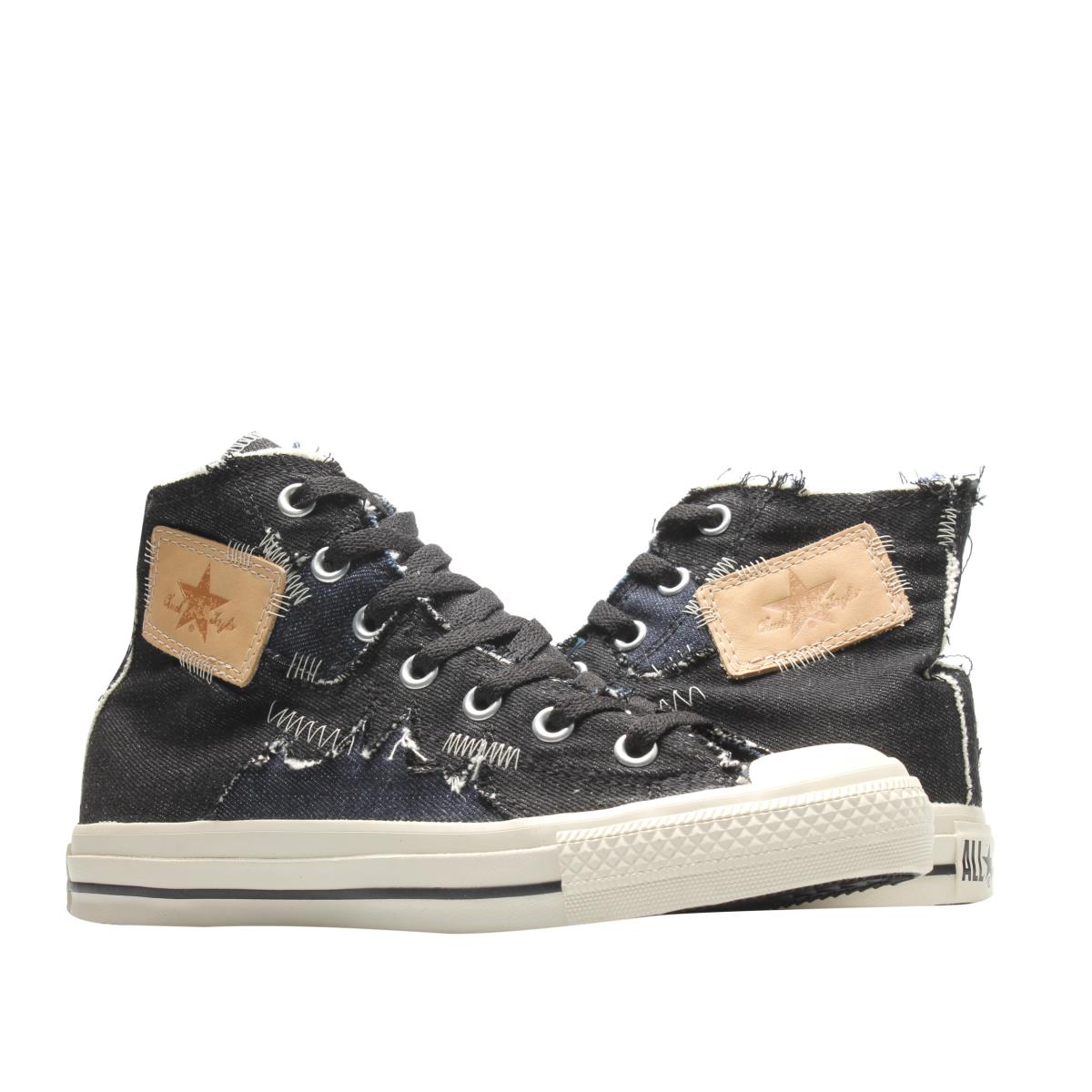 Converse Chuck Taylor All Star Denim Stitch Blk/char/parch Hi Sneakers 1X071