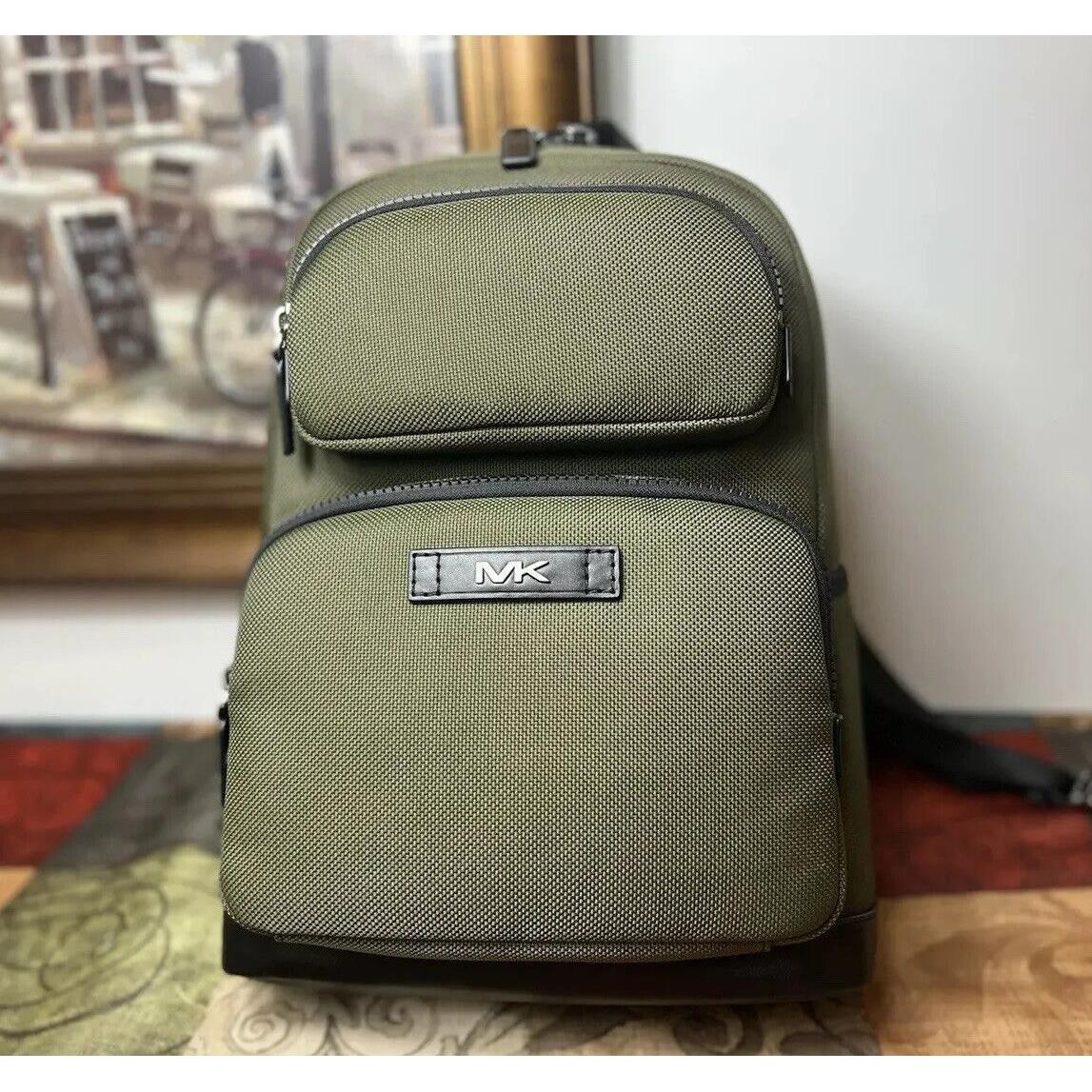 Michael Kors Kent Sport Utility Large Olive Backpack 37U1LKSC50 Army Green