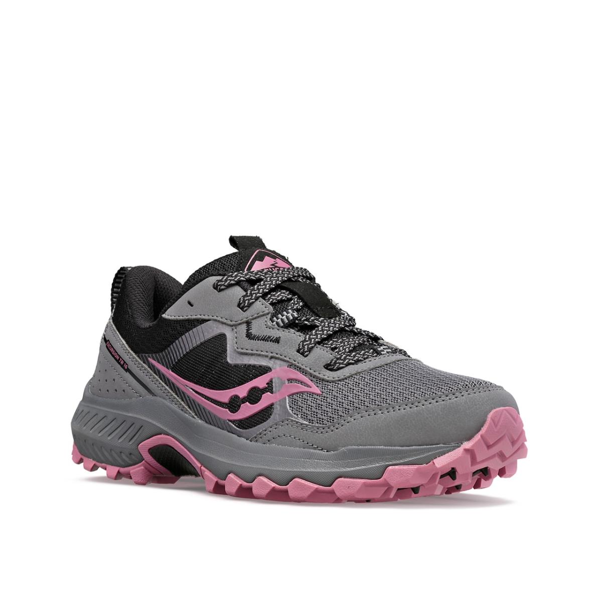 Woman`s Sneakers Saucony Excursion TR16 Trail Shoe - Grey/Pink