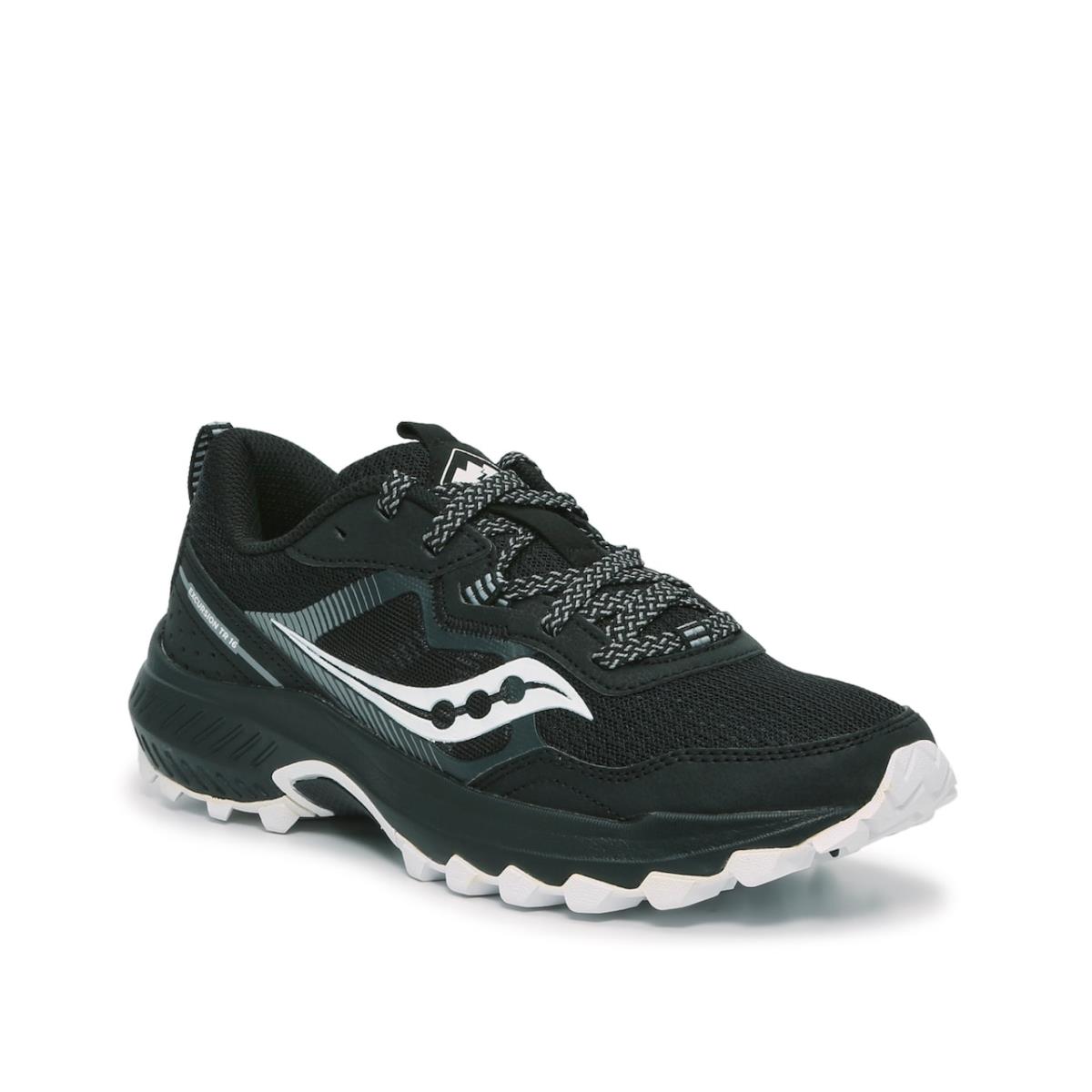 Woman`s Sneakers Saucony Excursion TR16 Trail Running Shoe - Black/White