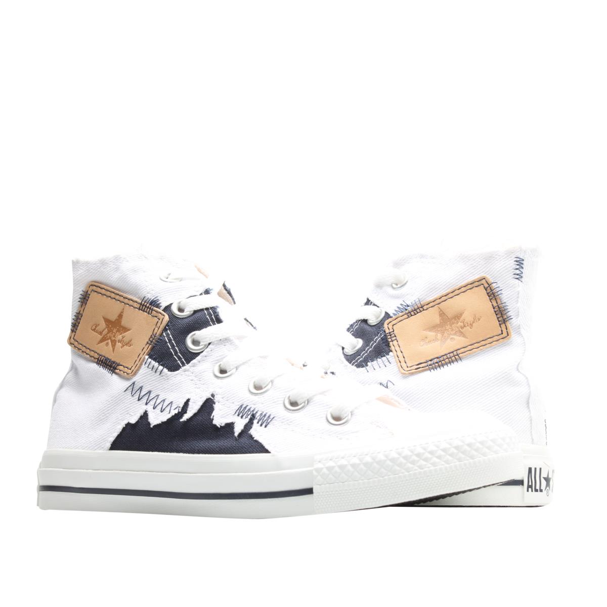 Converse Chuck Taylor All Star Denim Stitch White/indigo Hi Sneakers 1X069 White/Indigo