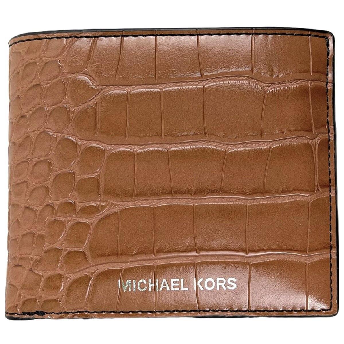 Michael Kors Mens Cooper Embossed Billfold Wallet In Brown