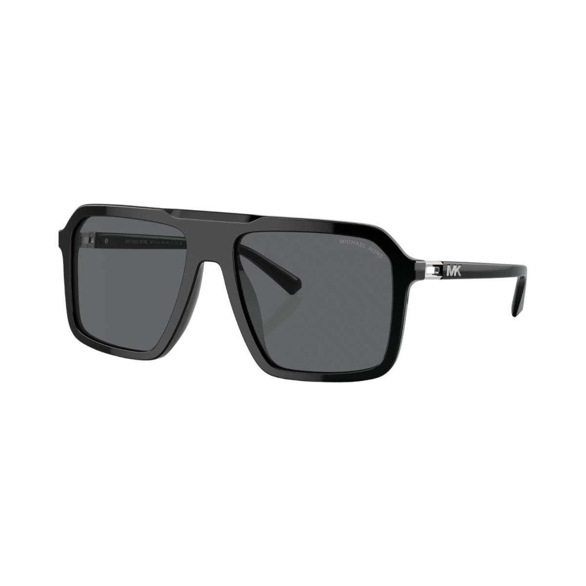 Mens Michael Kors MK2218U Murren Sunglasses - Black Frame Dk Grey Lens