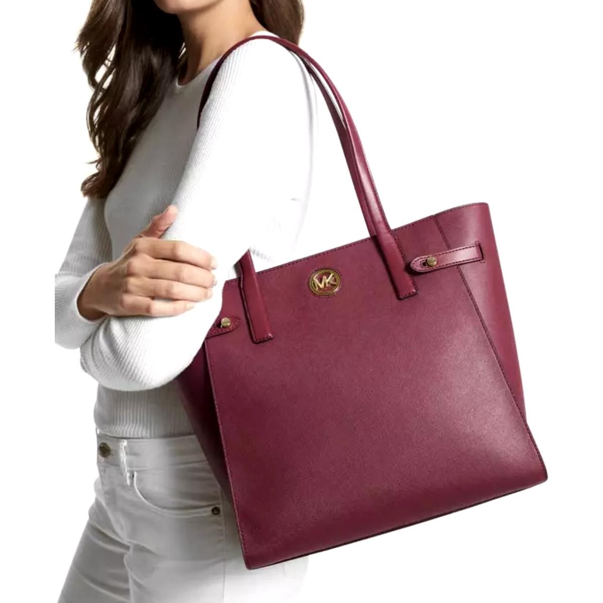 Michael Kors Carmen Large NS Signature Handbag Tote Mulberry | Fash Brands