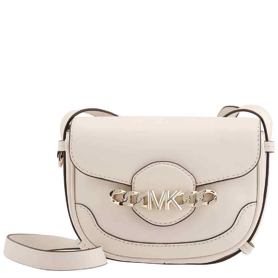 Michael Kors Hally Signature Saddle Crossbody Bag - Light Cream 32F1L2HC1L-289