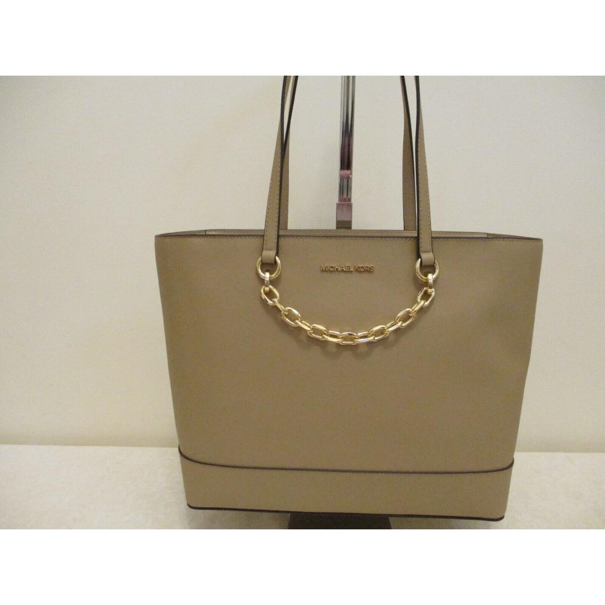 Michael Kors Jet Set MD Chain Swag Tote Camel Handbag