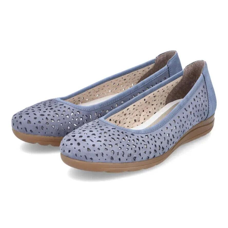 Rieker Women`s L9365-14 Anita Blue Comfortable Slip-on Shoes Size EU 39