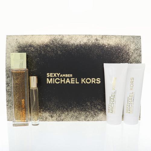 Michael Kors Sexy Amber 4 Piece Gift Set with 3.4 Oz by Michael Kors For