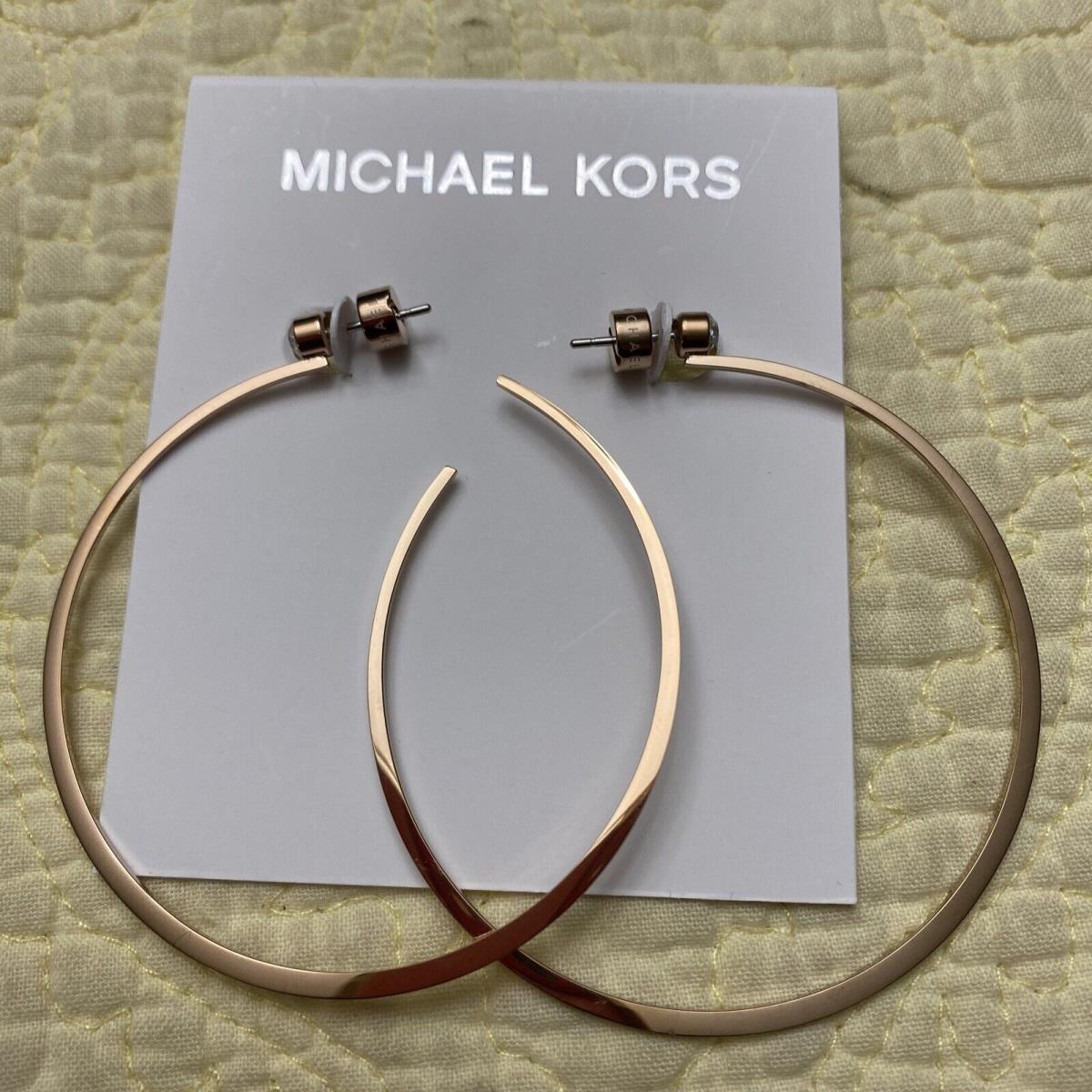 Michael Kors Modern Brillance Rose Gold Hoop Earring Msrp: