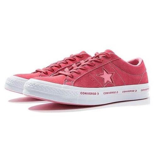 Converse One Star OX CT All Star Suede Trainers Sport Men Shoes Pink Size 12 - Paradise Pink / white - 159815C