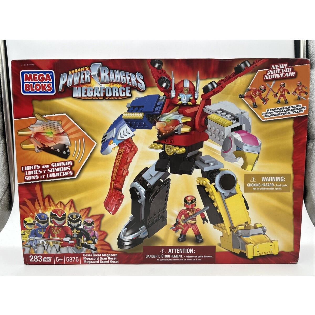 2013 Mega Bloks Power Rangers Mega Force Gosei Great Megazord 5875