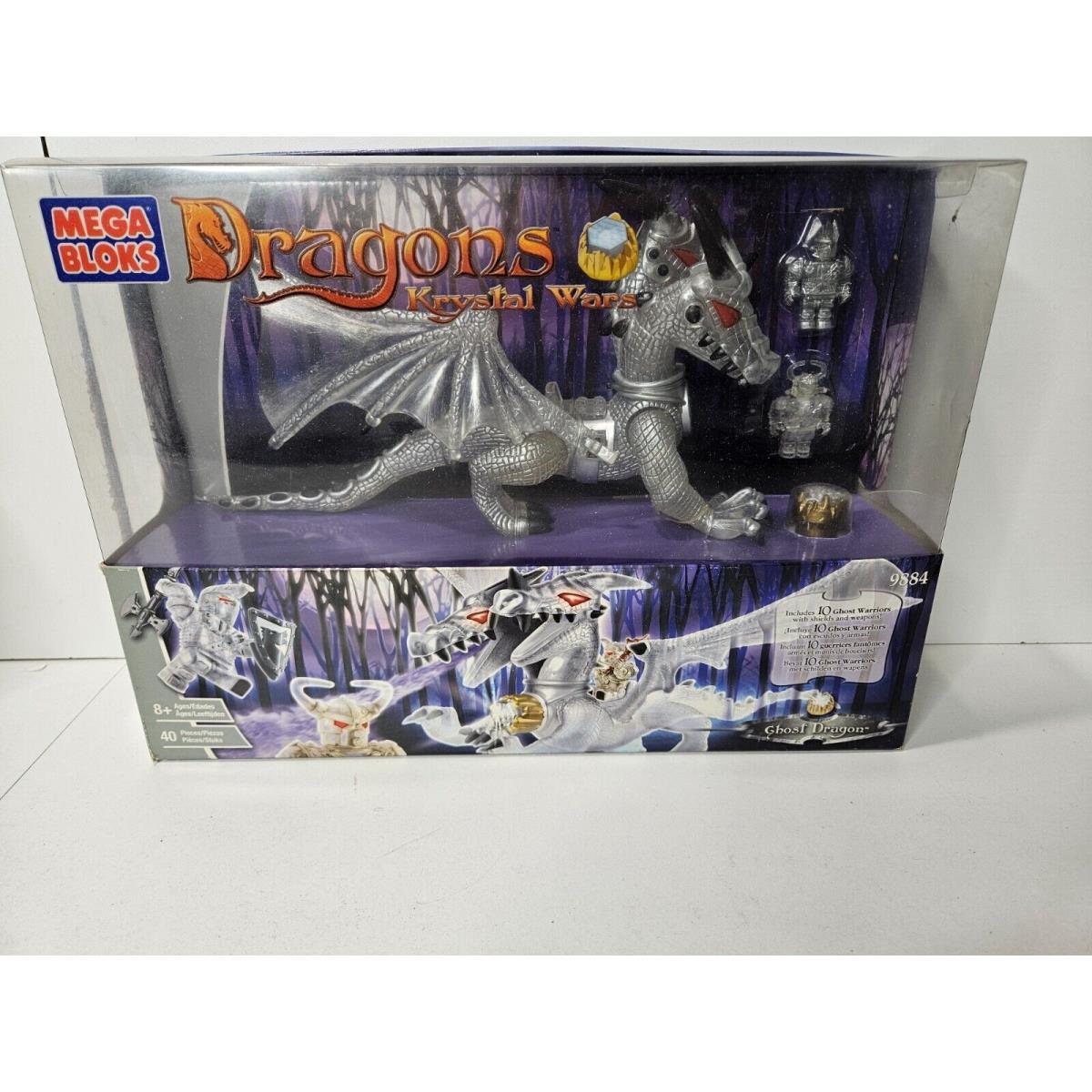 2003 Mega Bloks Dragons Krystal Wars Ghost Dragon 9884 Ghost Warriors
