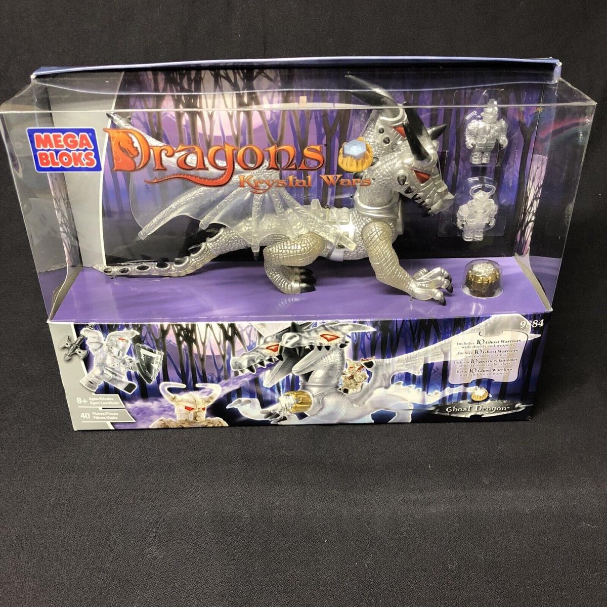 2003 Mega Bloks Dragons Krystal Wars Ghost Dragon 9884 Ghost Warriors