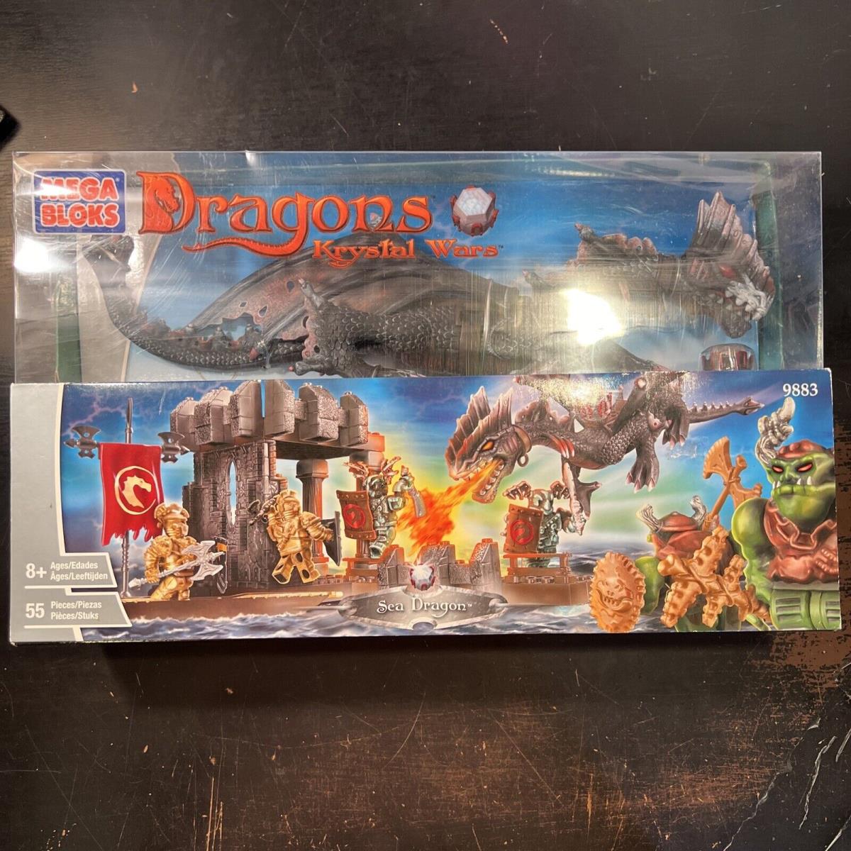 Mega Bloks Dragons Krystal Wars Sea Dragon Set 9883 2003