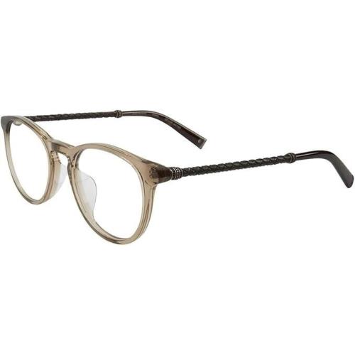 John Varvatos Eyeglasses V401 Smoke 49mm Leather Temples -made in Japan