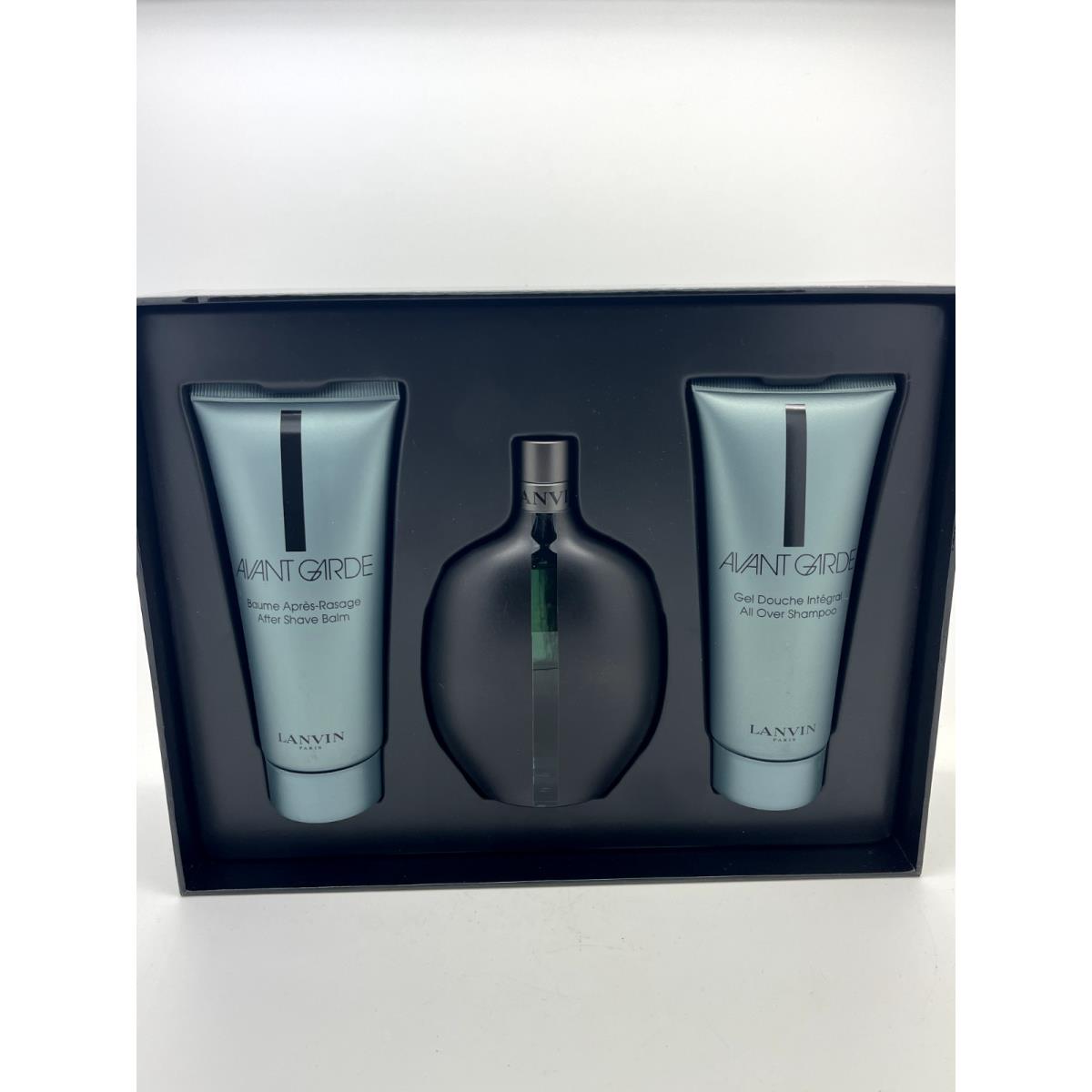 Lanvin Avant Garde Gift Set 3.4OZ Edt Spray+after Shave Balm+all Over Shampoo