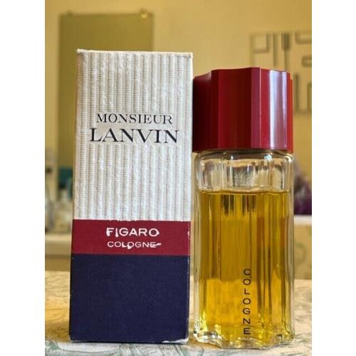 Monsieur Lanvin Figaro Cologne Splash 3 oz W/orig. Box Low-fill Vintage Pls Read