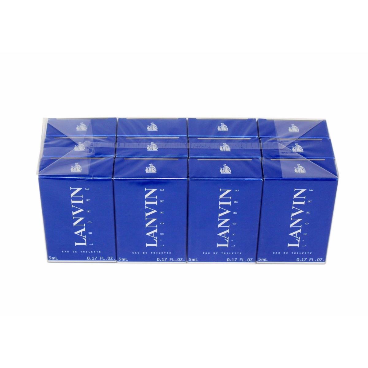 Lanvin L`homme Eau DE Toilette Splash 12x5 Ml. Miniature Pack OF 12