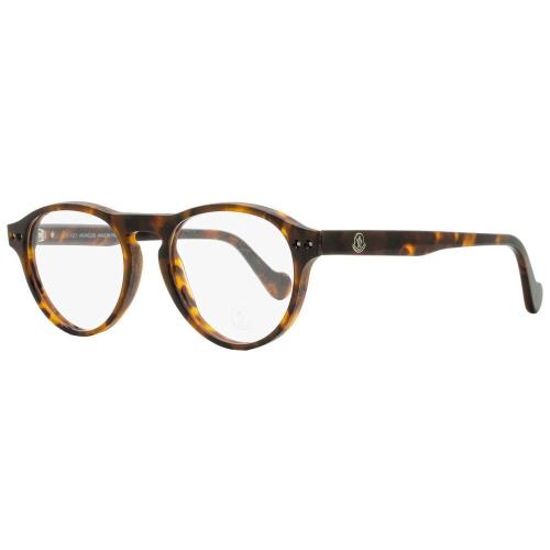 Moncler ML5022-052 Unisex Round Reading Glasses Tortoise Havana Brown Gold 51 mm