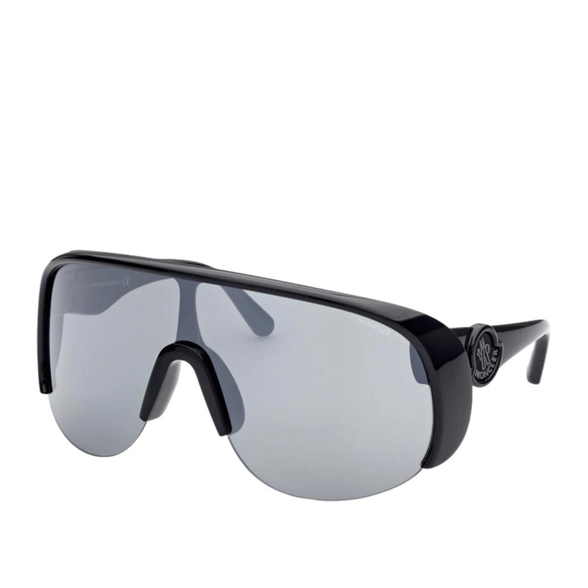 Moncler ML0202 01A Phantom Shield Shiny Black/smoke Lenses Sunglasses