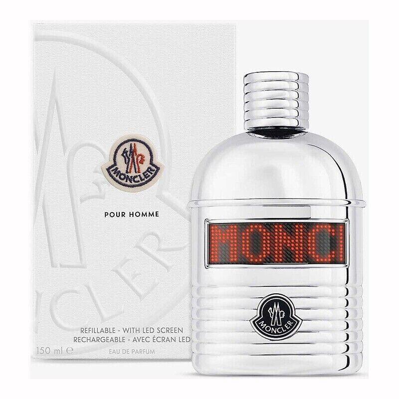 Moncler Pour Homme with Led Screen 5 / 5.0 oz 150 ml Edp Spray - Unsealed