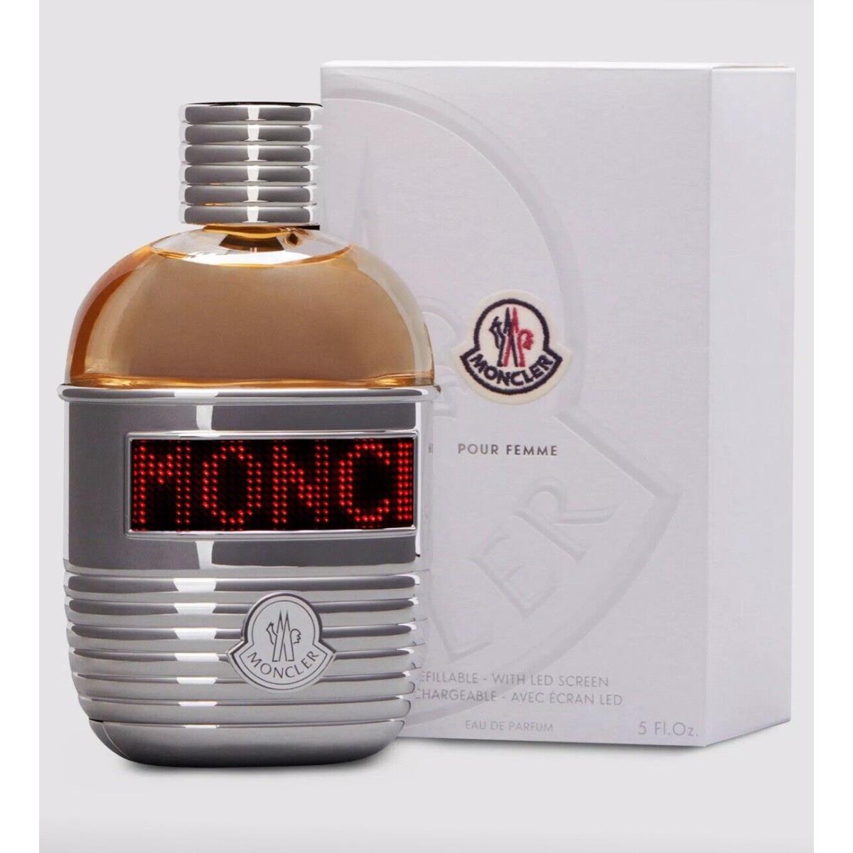 Moncler Pour Femme Eau De Parfum Spray 5.0 Oz Refillable - with Led Screen