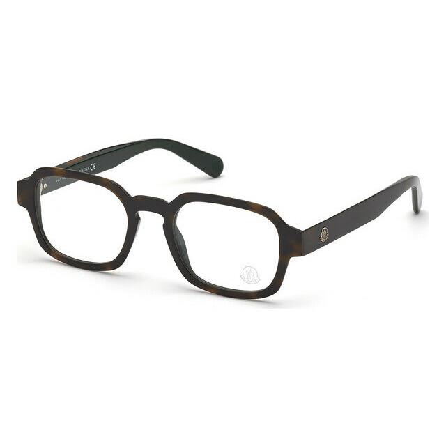 Moncler ML 5123 056 Eyewear Optical Frame Havana on Green Round Square