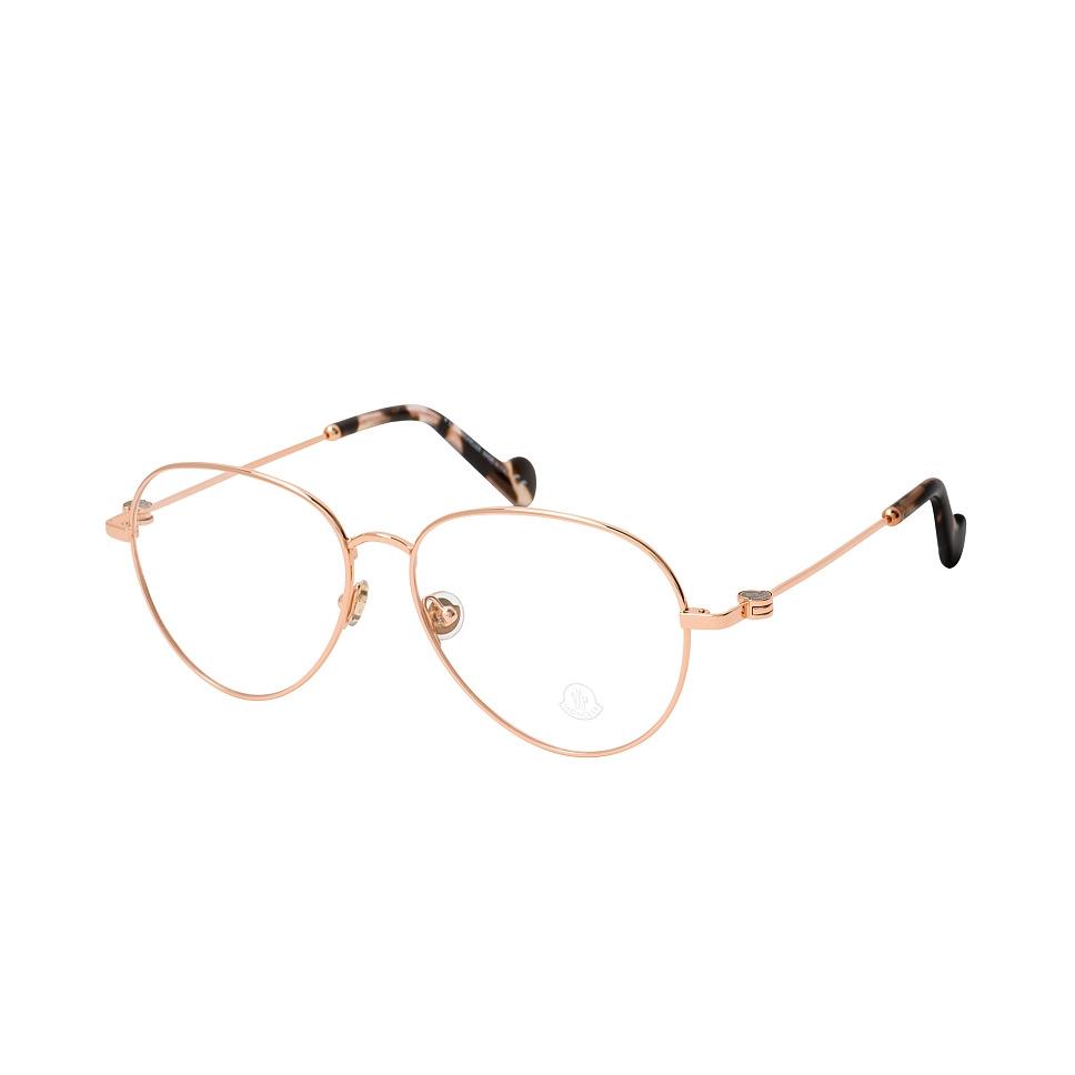 Moncler ML 5068 033 Eyewear Optical Frame Rose Gold Metal Pilot