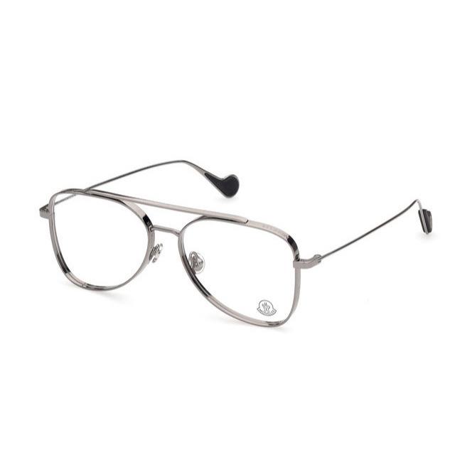 Moncler ML 5083 008 Eyewear Optical Frame Ruthenium Metal Pilot