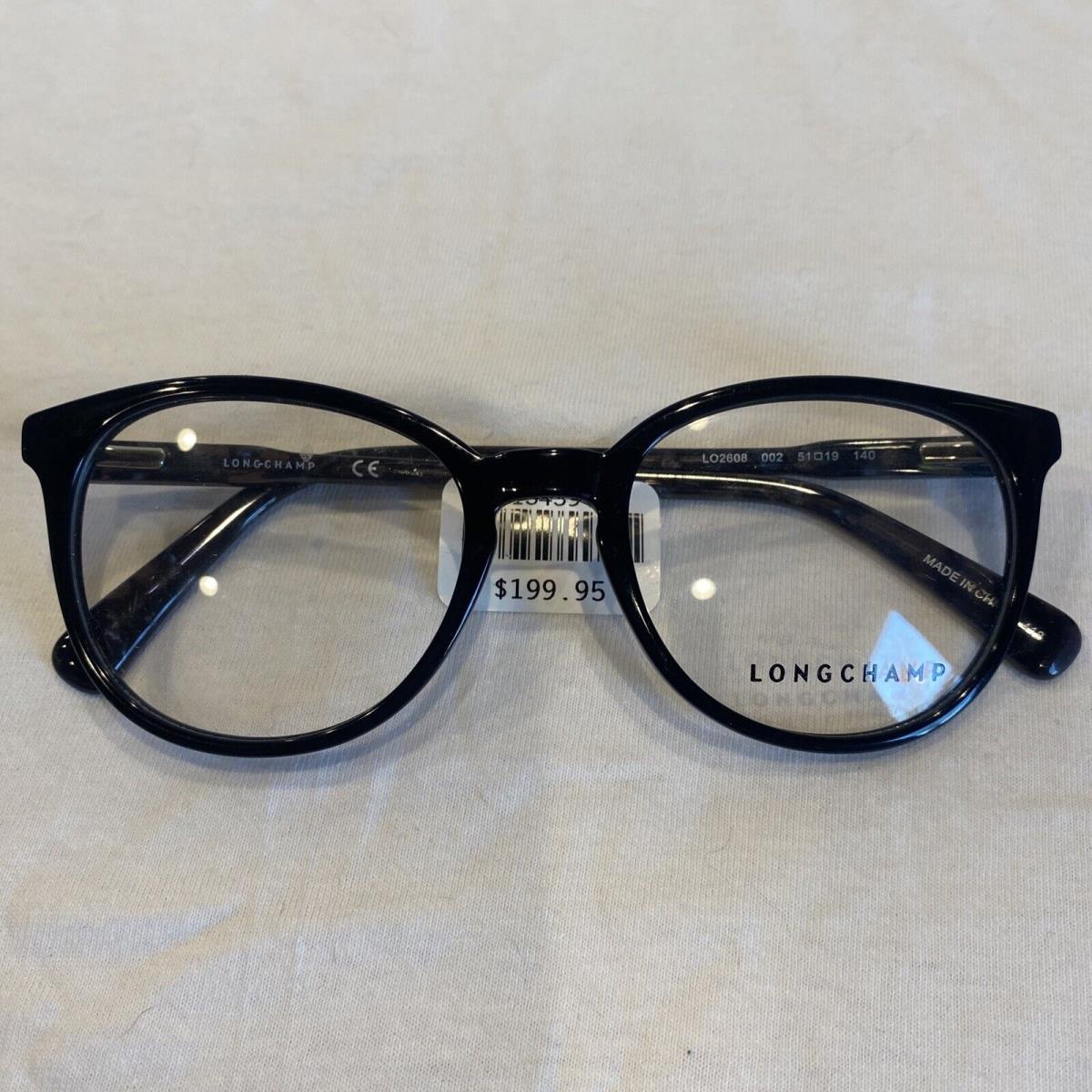 Longchamp LO2608 002 Black Eyeglasses Frames 51 19-140