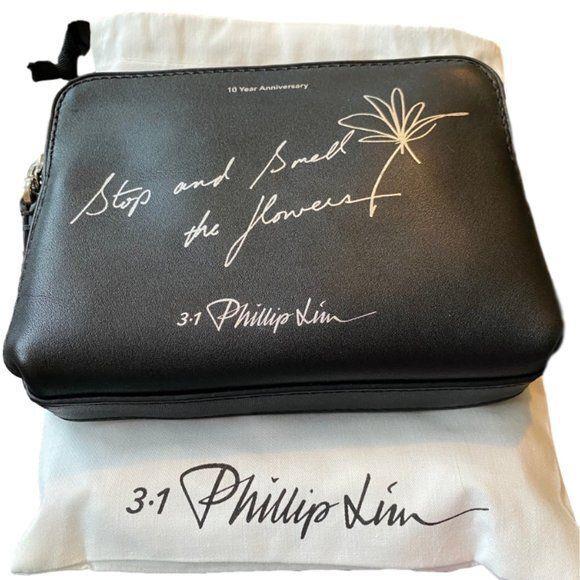 3.1 Phillip Lim 10th Anniversary Black Leather Nano Second Bag Clutch RV