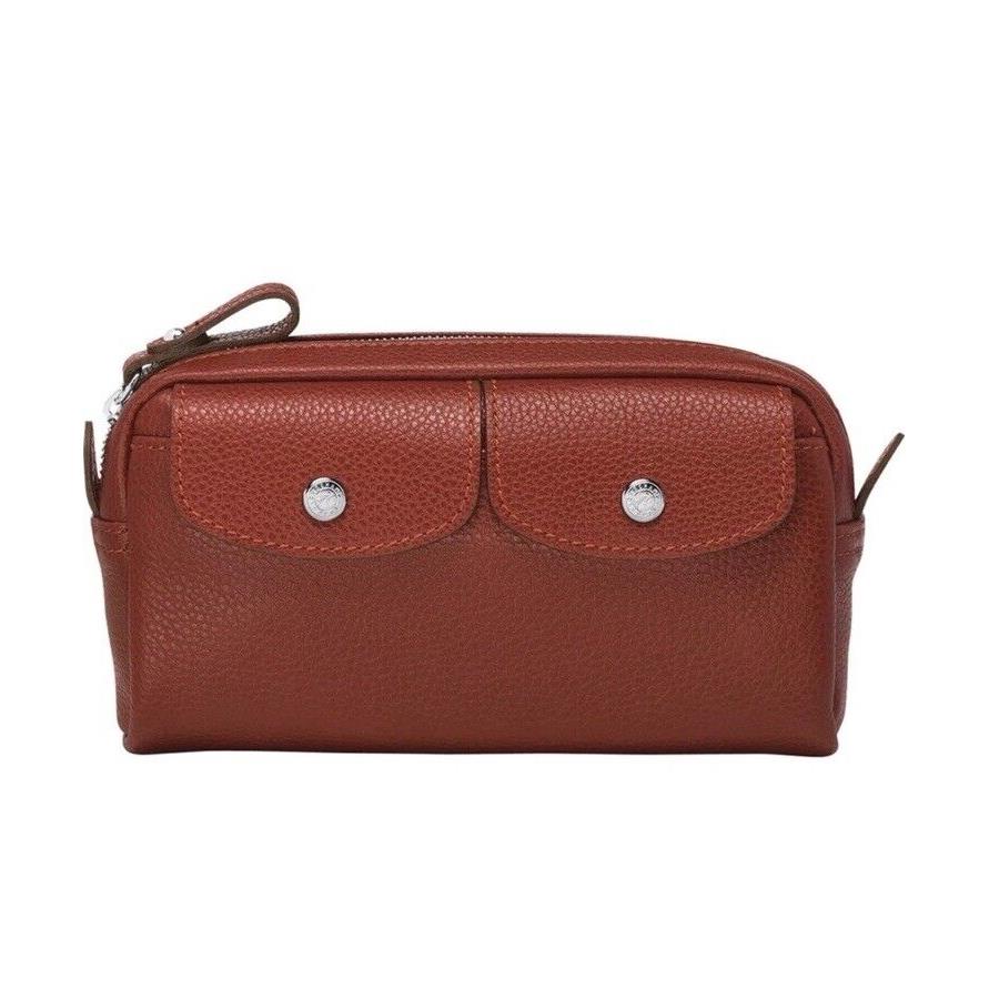 Longchamp LE Foulonn Pouch Bag IN Chestnut Can BE Worn Belted