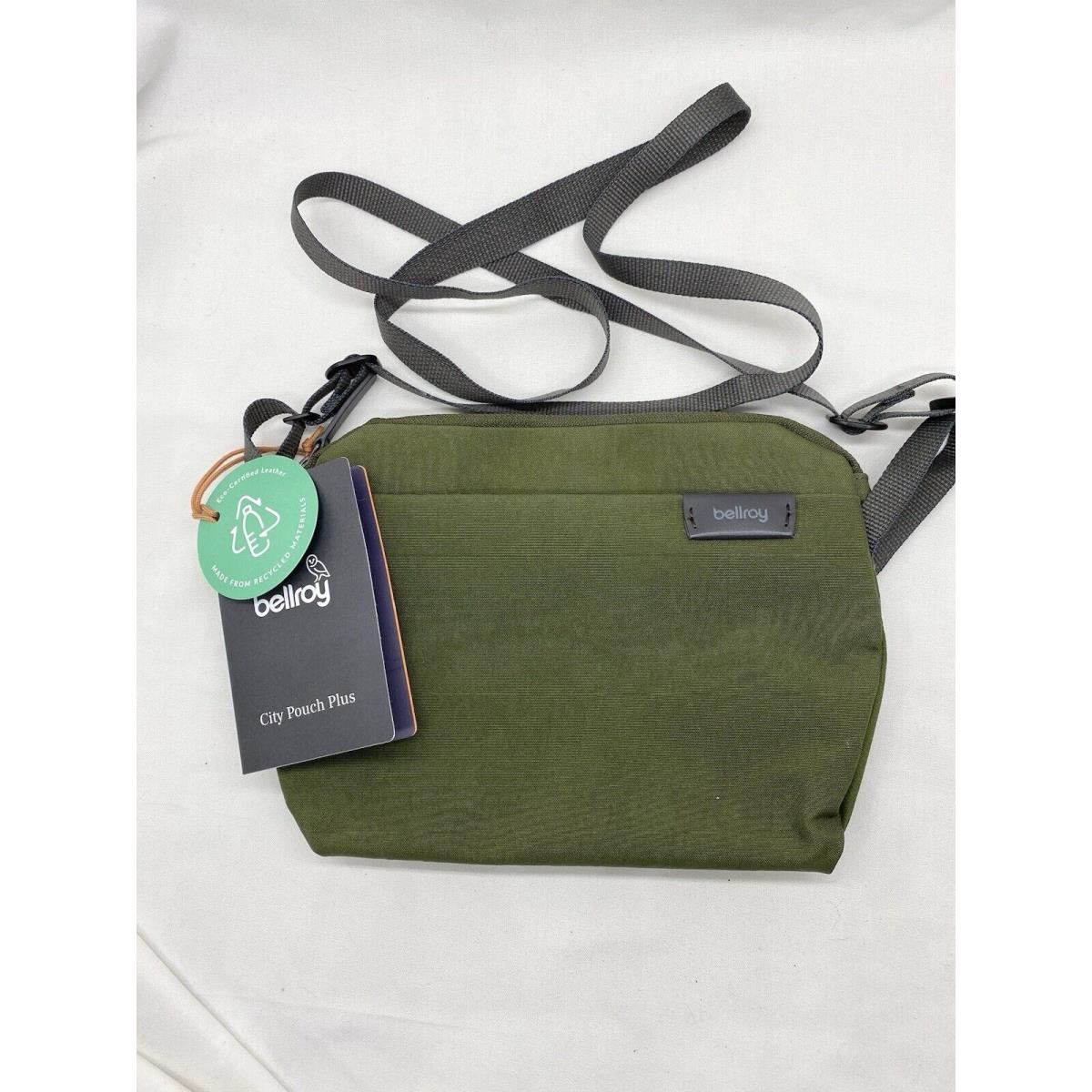 Bellroy City Pouch Plus Crossbody Purse Eco-friendly Ranger Green Recycled