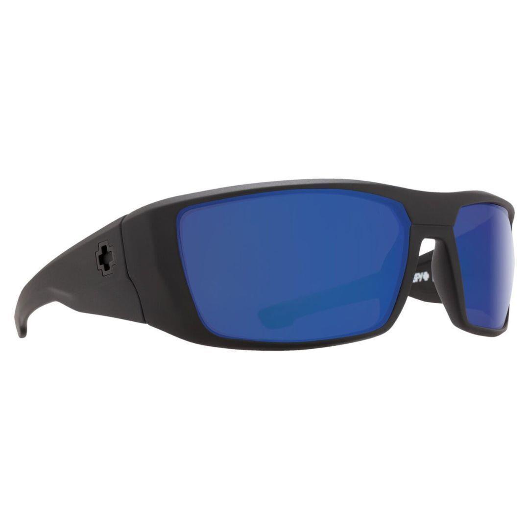 Bolle Spy Optic Dirk Matte Black Sunglasses with Happy Bronze Polar Blue Spectra Lens