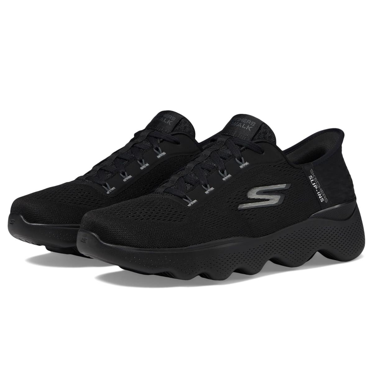 Man`s Skechers Performance Hands Free Slip-ins Go Walk Massage Fit - The Swedish - Black/Black