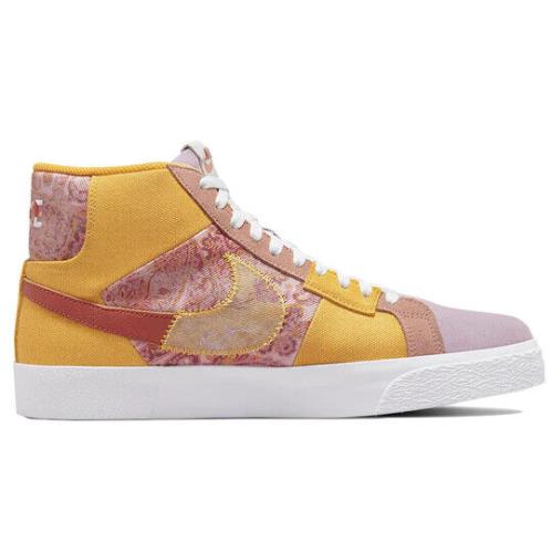 Nike SB Zoom Blazer Mid Prm Paisley Pack Sanded Gold White DM0859-700 Men`s 11.5 - Multicolor