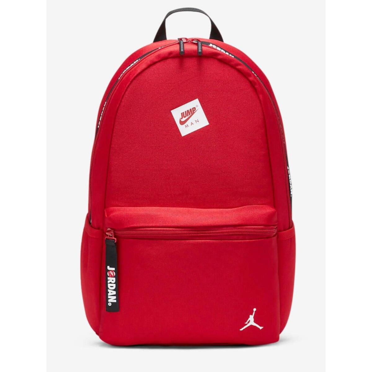 Nike Jordan Backpack 17.5 School Sports Laptop Bag Red Black Grey Red 2