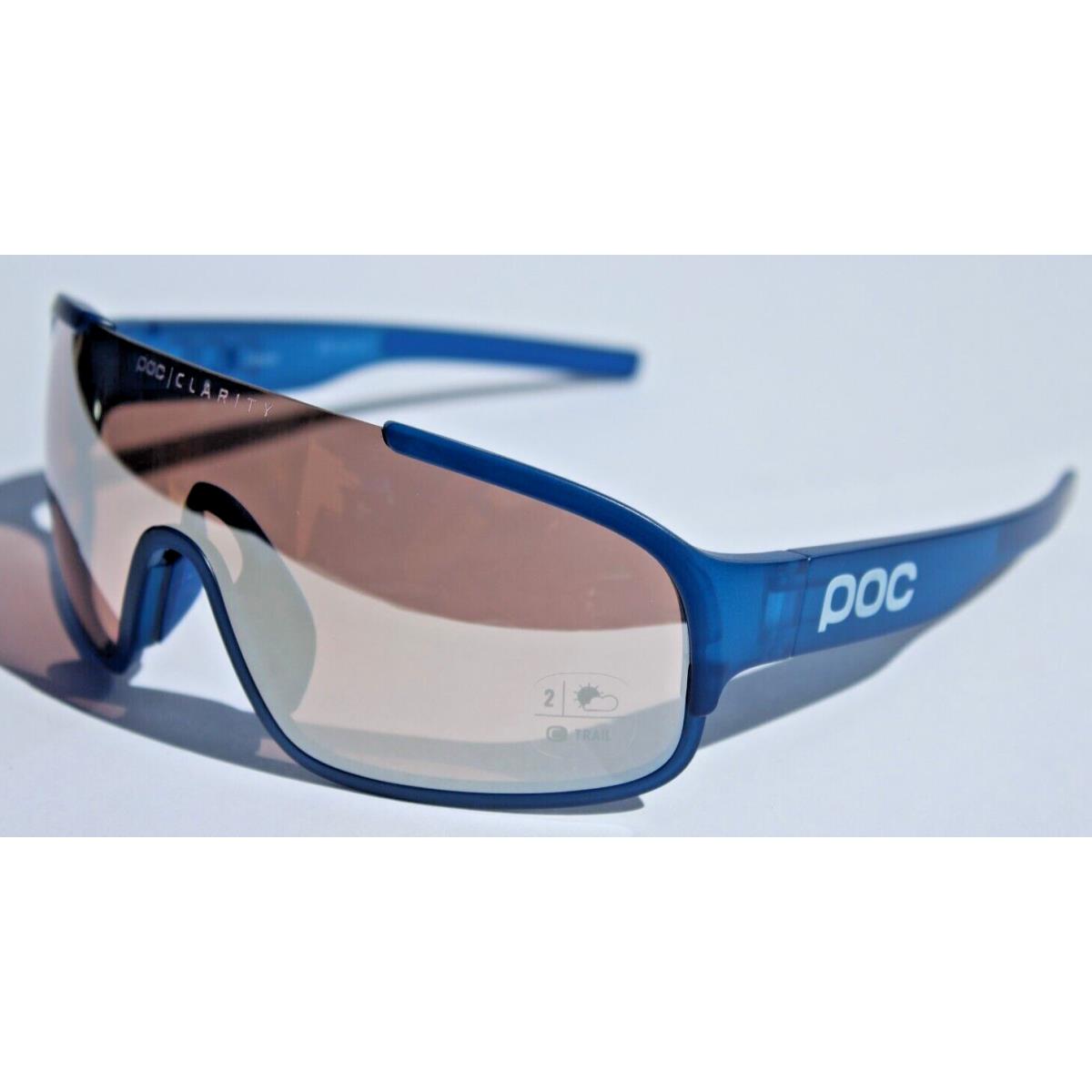 Poc Crave Sunglasses Bike/cycle Opal Blue/brown Silver Mirror Italy