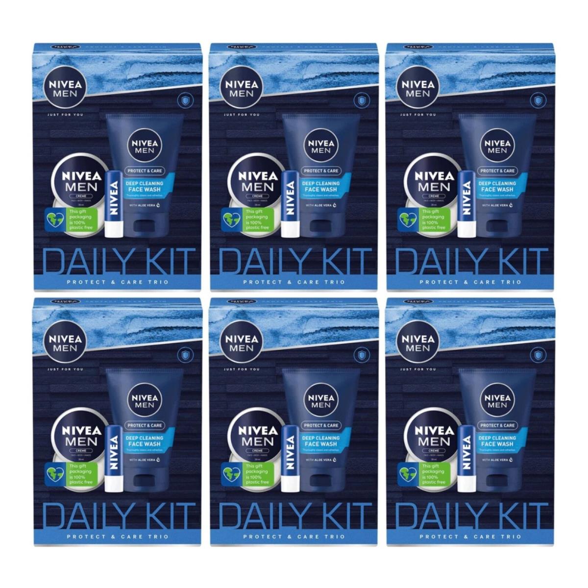 Nivea Men Protect Care Trio Daily Kit Face Wash Creme Lip Balm Pack of 6