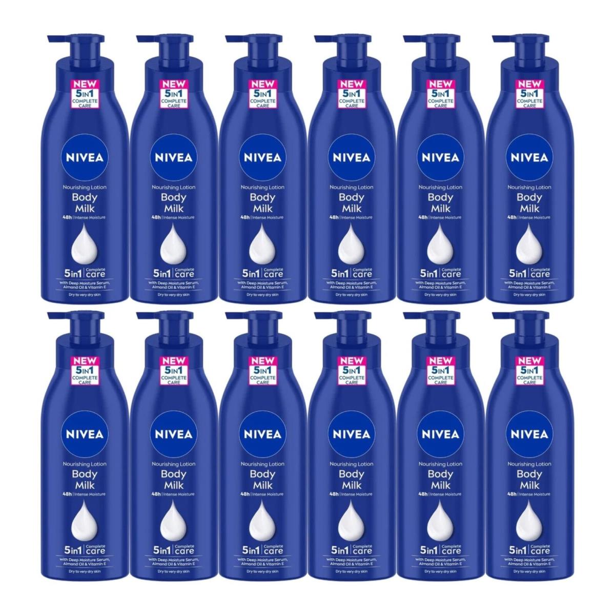 Nivea 5-in-1 Nourishing Body Lotion - Body Milk 13.5oz 400ml Pack of 12