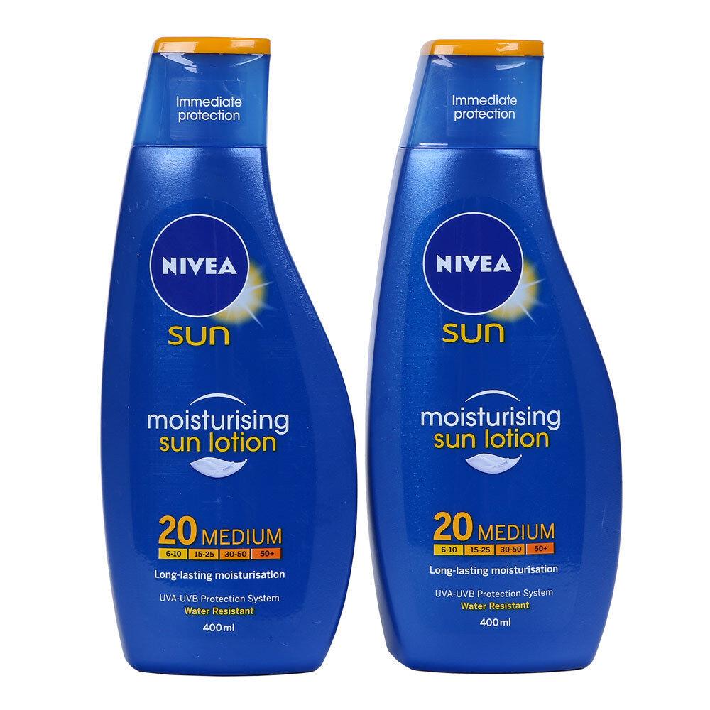 2 Pack - Nivea Sun Sunscreen Spf 20 - 2 x 250ml- Made in Germany